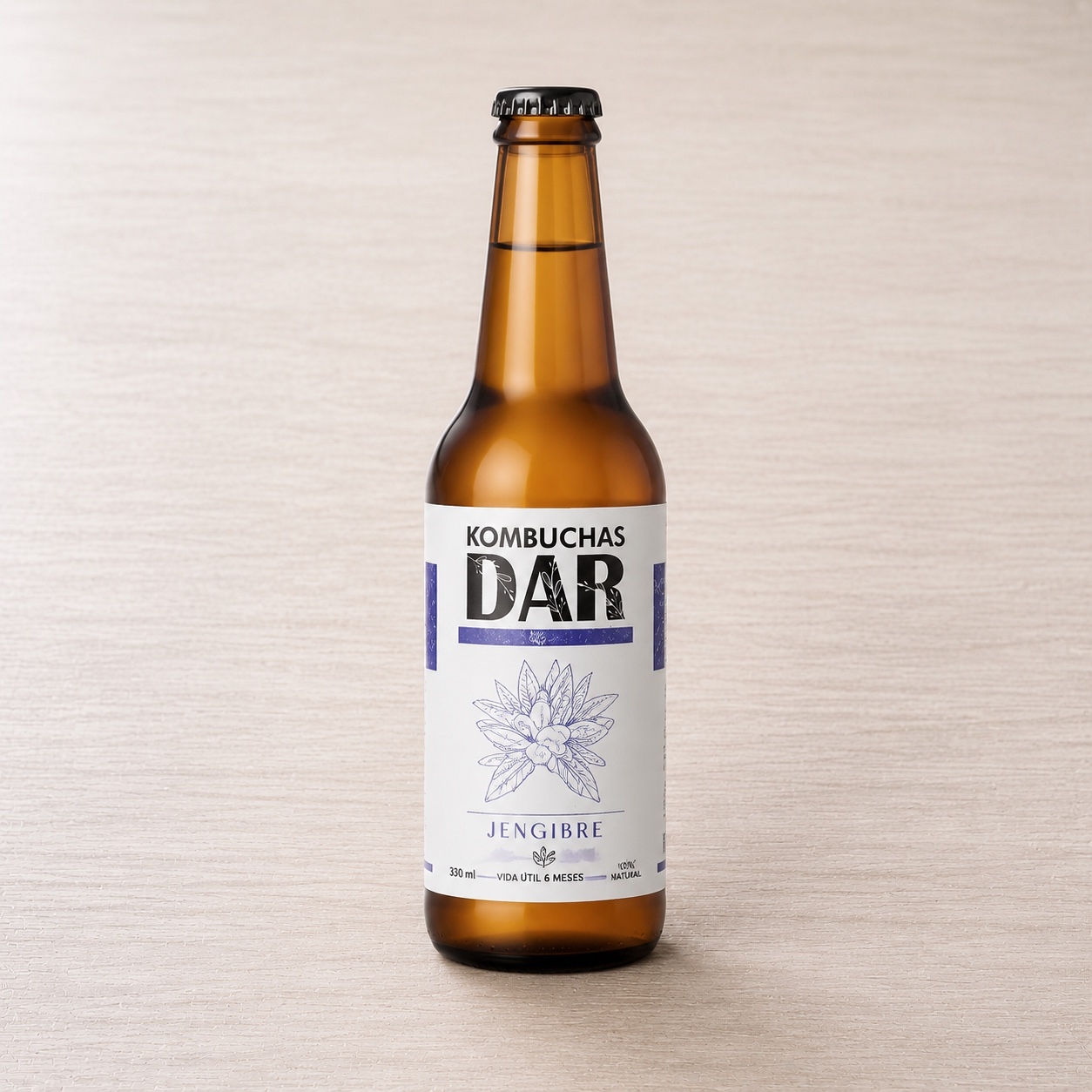Kombucha de jengibre