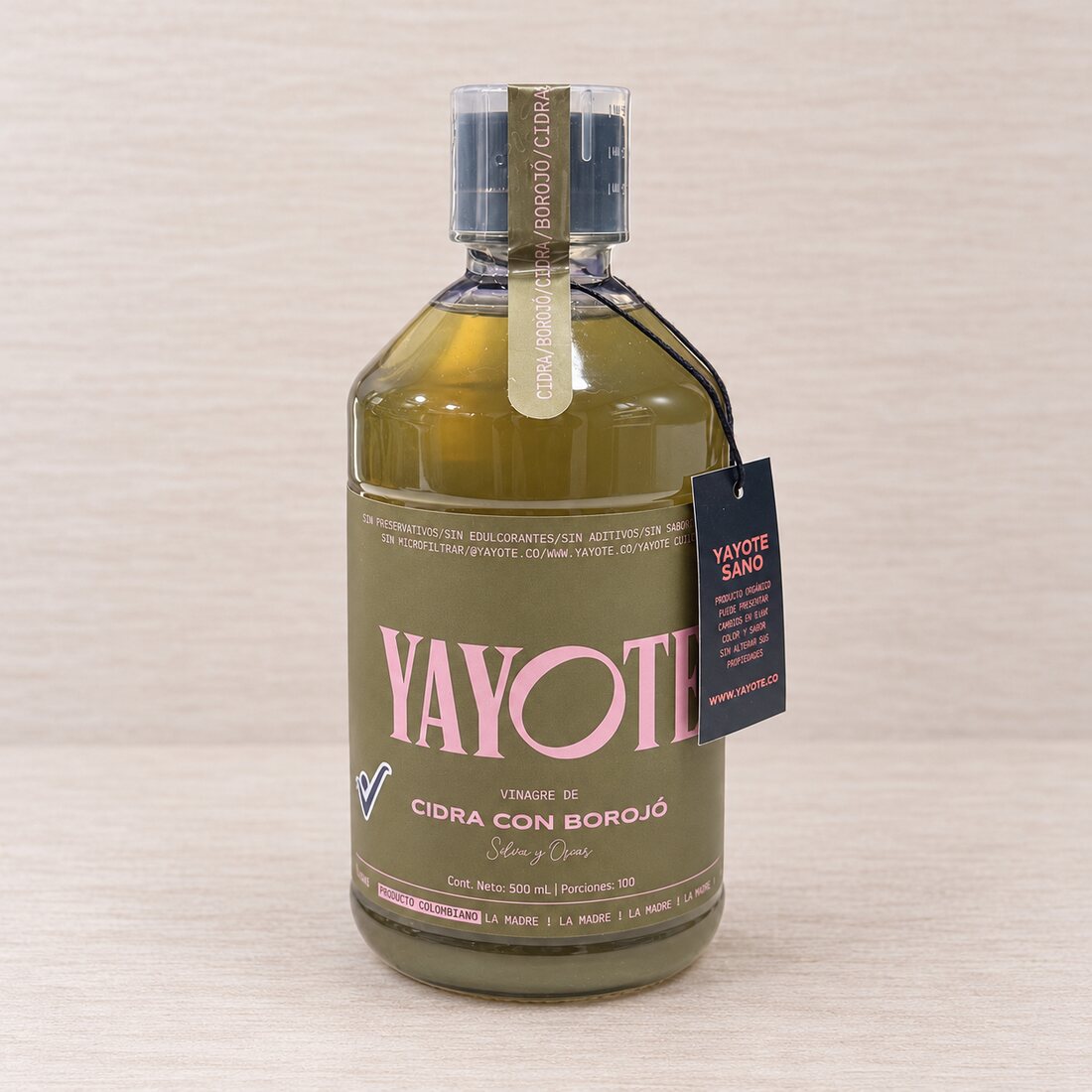 Vinagre de cidra con borojó Yayote * 500 ml
