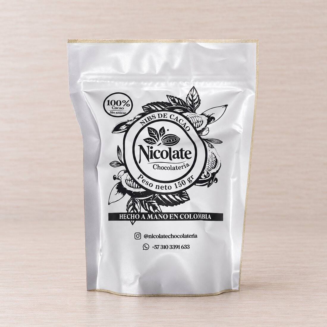 Nibs de cacao 100% * 150 g